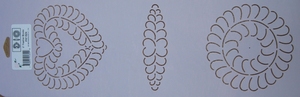 Quilt stencil Block 5 inch Hart  per stuk