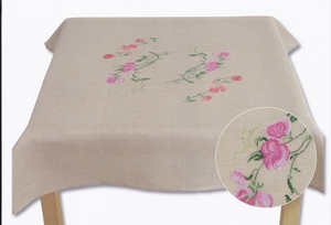 Tafelkleed Lathyrus (Sweet Peas tablecloth)  compleet set