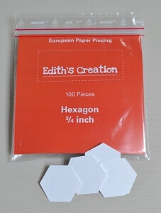 Hexagon papers 3/4 inches  per stuk